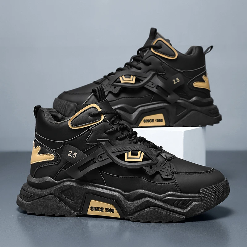 Men's shoes, sports and casual shoes, Chinese men's shoes, fashionable thick-soled shoes, black shoes, white shoes