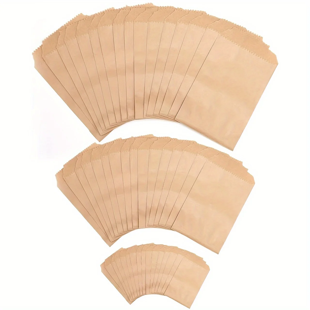 25 sacchetti di carta kraft naturale, sacchetti per alimenti per uso alimentare 3 × 5/4 × 6/5 × 7/6 × 8 pollici sacchetti per snack, sacchetti regalo piatti,