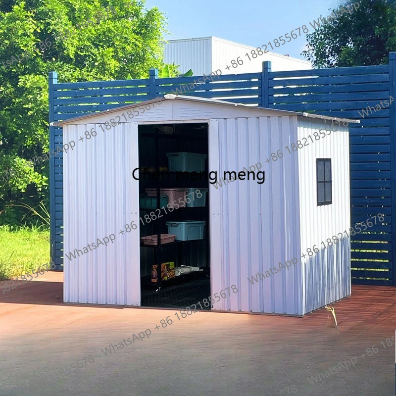 Abri de jardin extérieur de grande taille 6 x 6 pieds, abri à outils utilitaire en métal avec structure de plancher, abri de jardin en acier pour cour, jardin, patio, pelouse