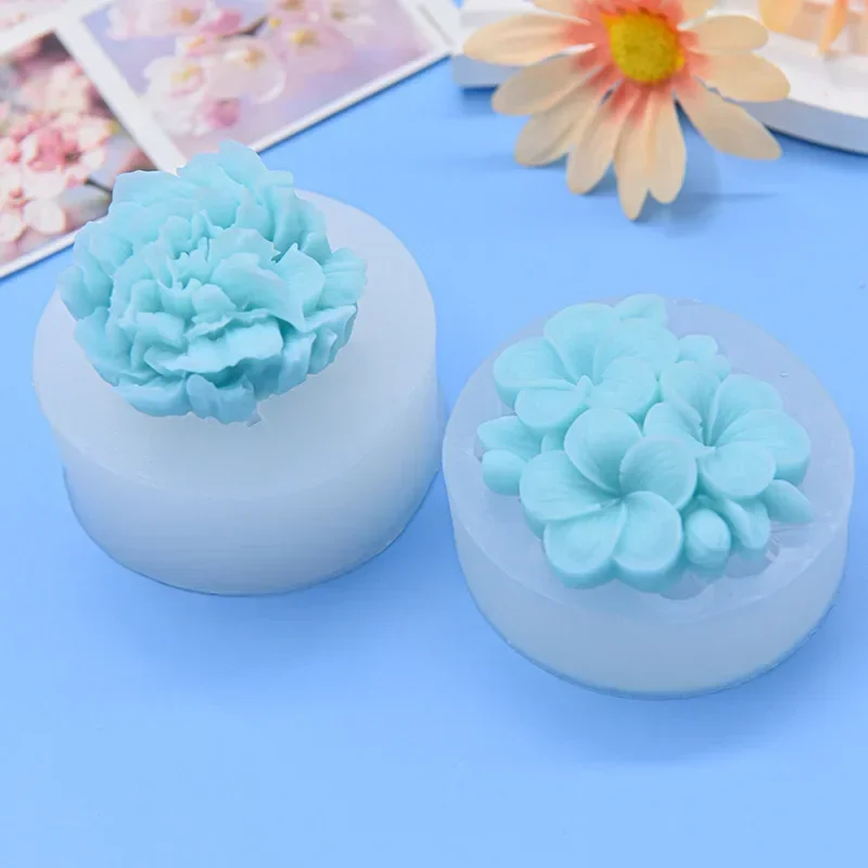3D Nelken-Blumen Silikonform, Fondant Schokoladen-Bonbon-Gelee-Form für Cupcake-Kuchen-Dekoration, Küchen-Backwerkzeug Image