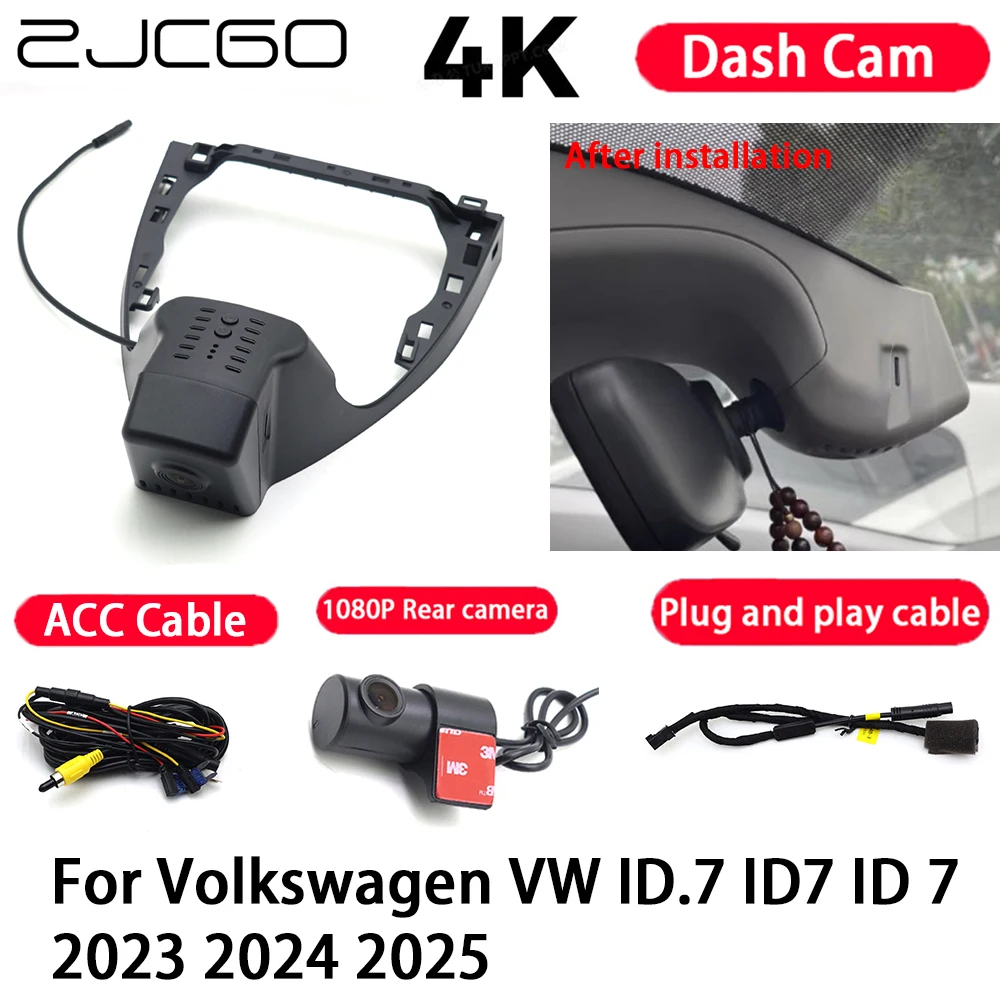 Autokamera 4K Plug and Play Dash Cam Videorecorder Nachtsicht für Volkswagen VW ID.7 ID7 ID 7 2023 2024 2025 Image