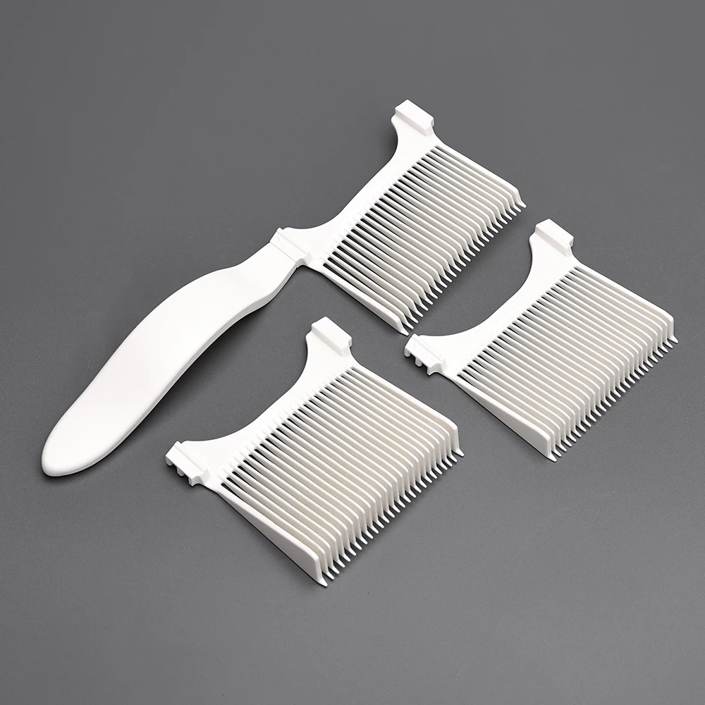 Haarschneidekamm-Set für Männer – Präzisions-Styling-Kamm und Haarschneider-Anleitung für perfekte Frisuren mit flacher Oberseite und nach hinten gekämmt Image