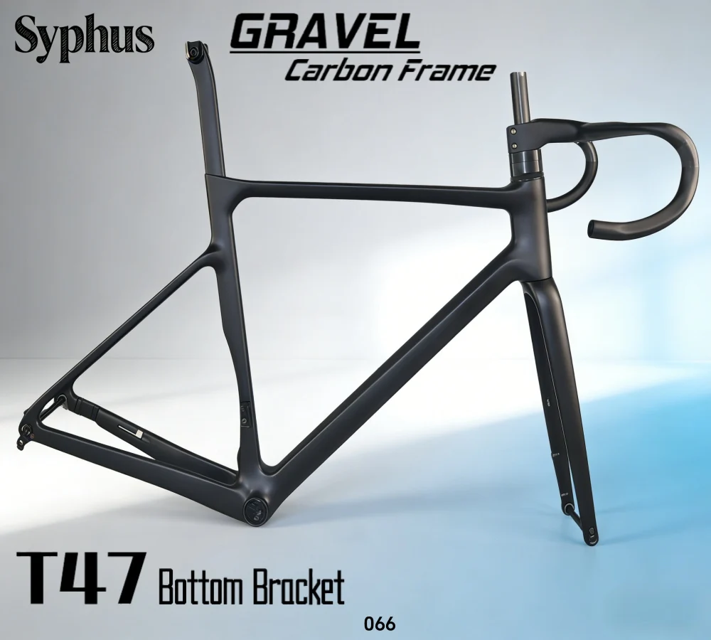 Syphus 700C Carbon Gravel-Rahmen T47 Gravel-Rahmen mit Scheibenbremse Gravel-Fahrrad-Rahmenset Gravel-Bike-Rahmen Image