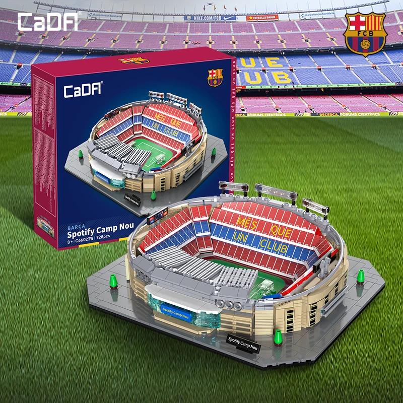 CaDA Camp Nou (Barcelona FC) Stadion-Baustein-Set / 728-teilig / Sammlerartikel für Fußballfans und Blockbegeisterte Image