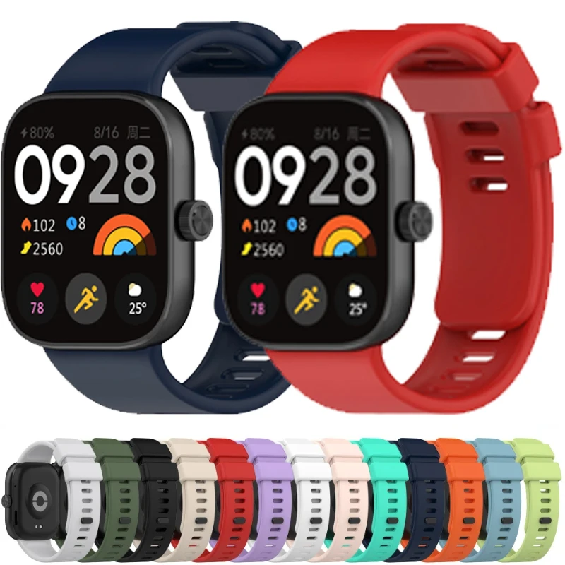 Offizielles Silikonarmband für Redmi Watch 6 5 4 Smartwatch, weiches Ersatz-Armband, Xiaomi Mi Band 8 9 Pro Armband-Zubehör Image