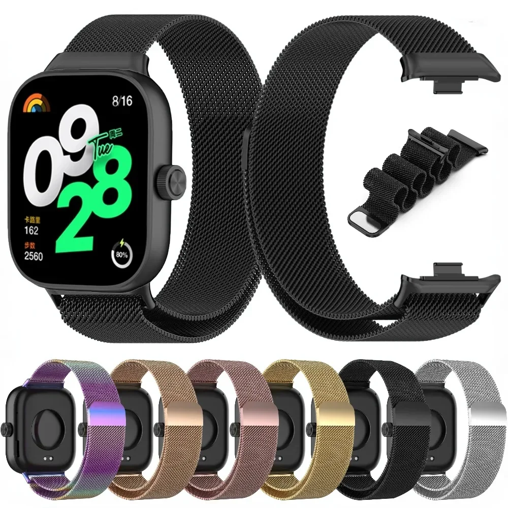 Metallarmband für Redmi Watch 6 Milanaise-Schlaufe Armband für Redmi Watch 4/5/Xiaomi Mi Band 9/8 Pro Smartwatch Magnetisches Armband Image