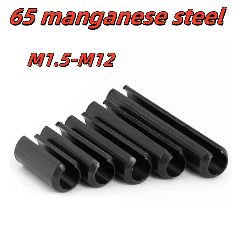 GB879 Schwarze gerade Federstifte, Stahlfeder, elastischer zylindrischer Splint, Dübel M1,5 M2 M2,5 M3 M4 M5 M6 M8 M10 M12 Image