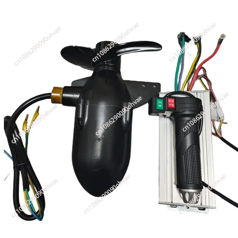 12-72V Marine Unterwasser Propeller Gummi Boot Elektrische Außenbordmotor Bürstenlosen Motor Wasserdichte Motor Mit Controller Griff Image