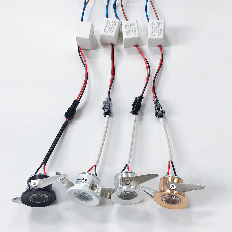 Dimmbare LED-Strahler, LED-Deckenleuchten, Silber, Schwarz, Weiß, 1 W, 3 W, Glühbirnen für Schrank, Theke, Vitrine, AC110 V, 220 V