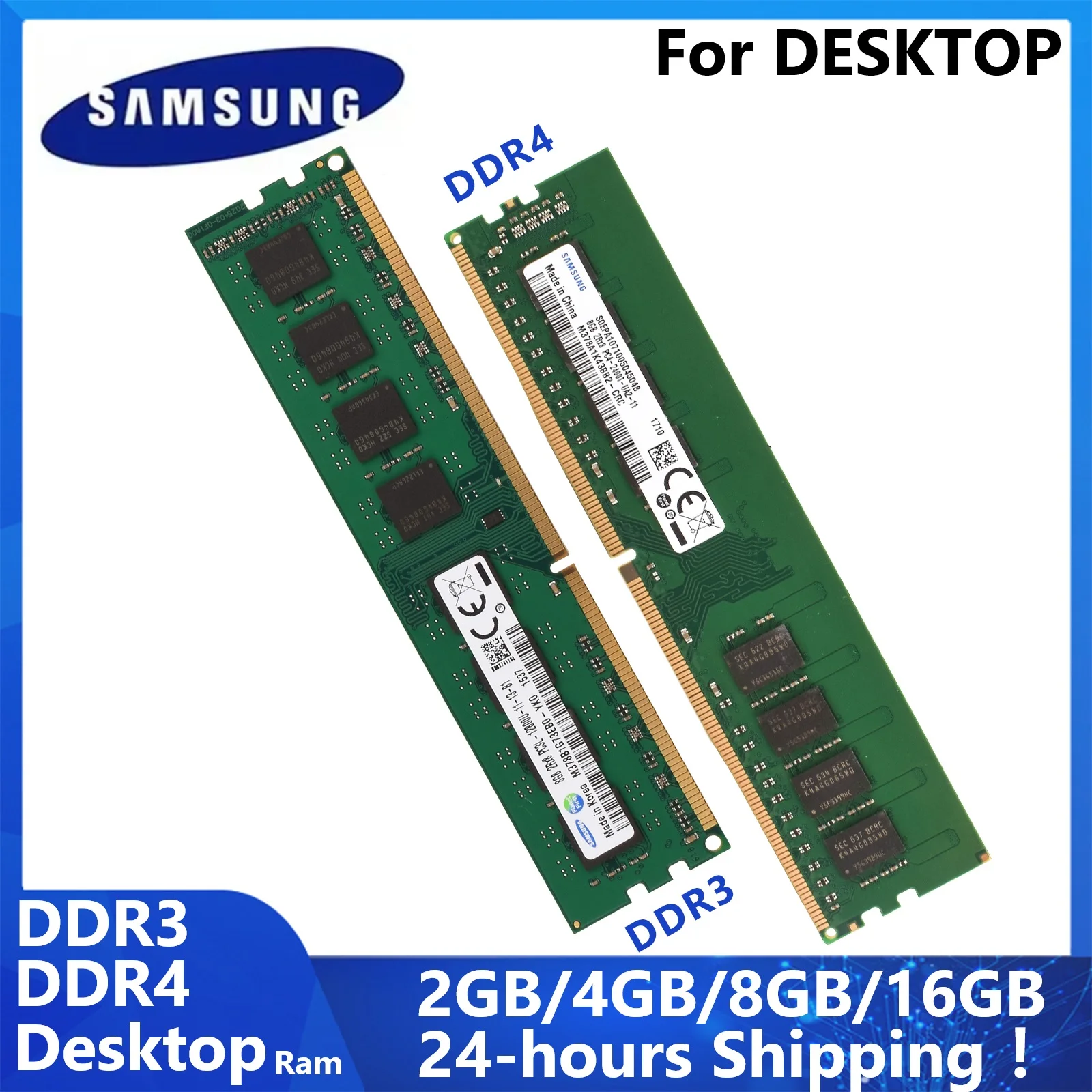 SAMSUNG DDR4 DDR3 Speicher Desktop Ram 2 GB 4 GB 8 GB 16 GB U-DIMM RAM 1333 1600 1866 3200 MHz 2666 MHz 2400 MHz 2133 MHz Desktops Memorys Image