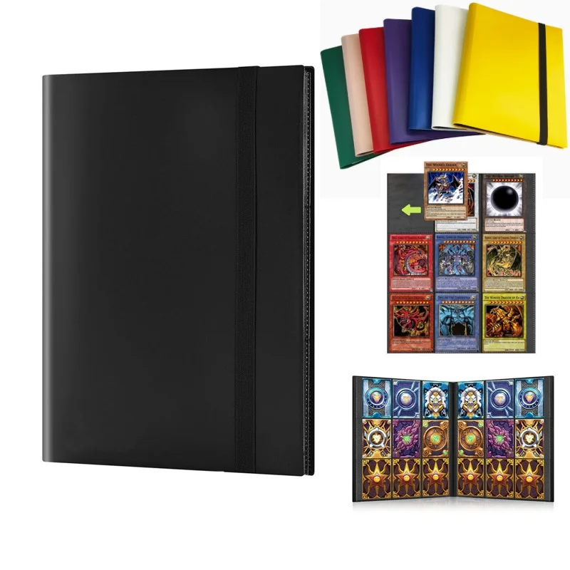 4/9/12-Fach Sammelkarten-Ordner - Fasst 160-540 Karten - Robuster PP-Einband - Ideal für Basketball-, Baseball- und Sportkarten Image
