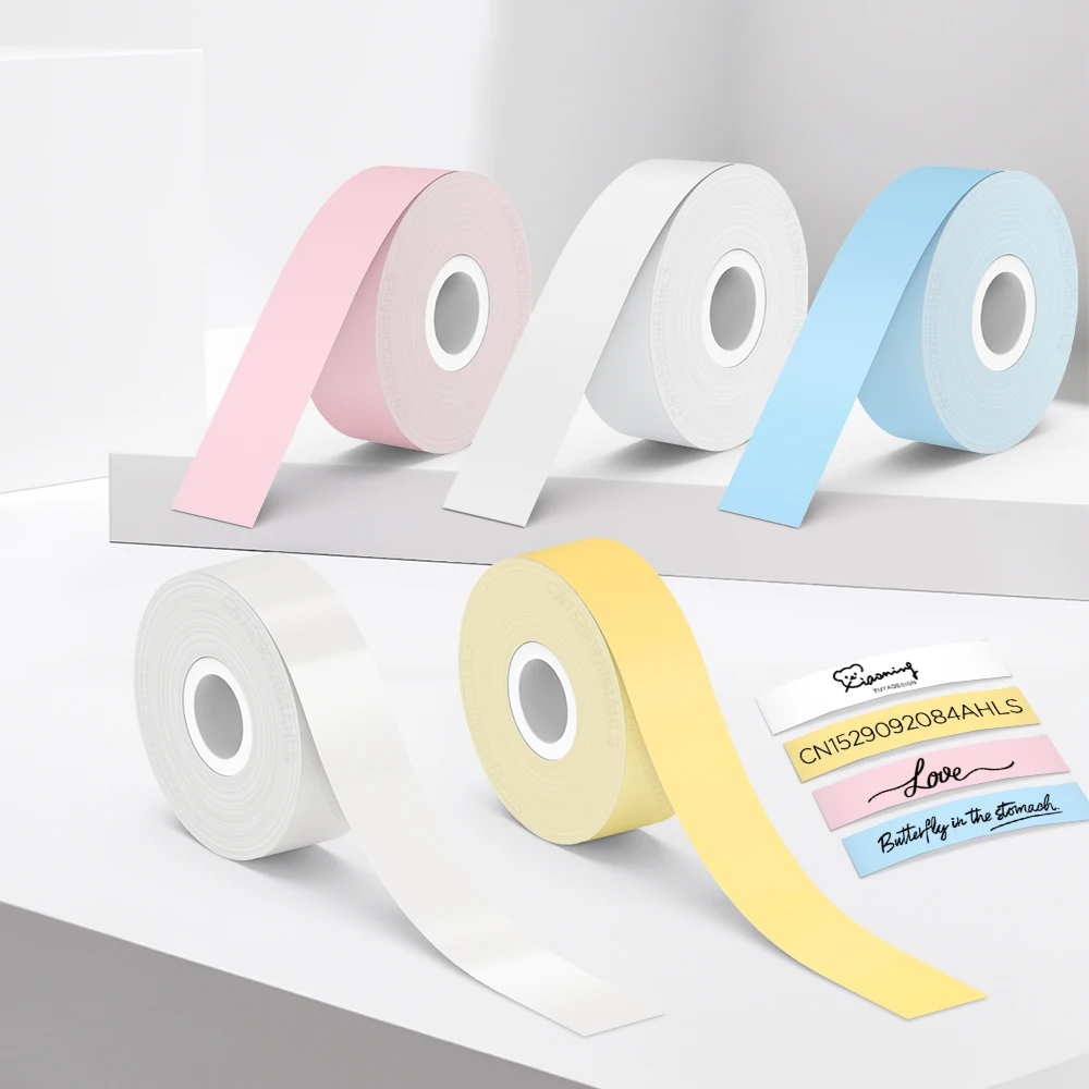 Marklife P12 Thermopapierrolle, stark klebender Etikettenaufkleber, 15 mm x 7 m, belastbare Etikettennachfüllungen, 12 x 40 mm, 15 x 30 mm, 15 x 50 mm Etikettenband Image