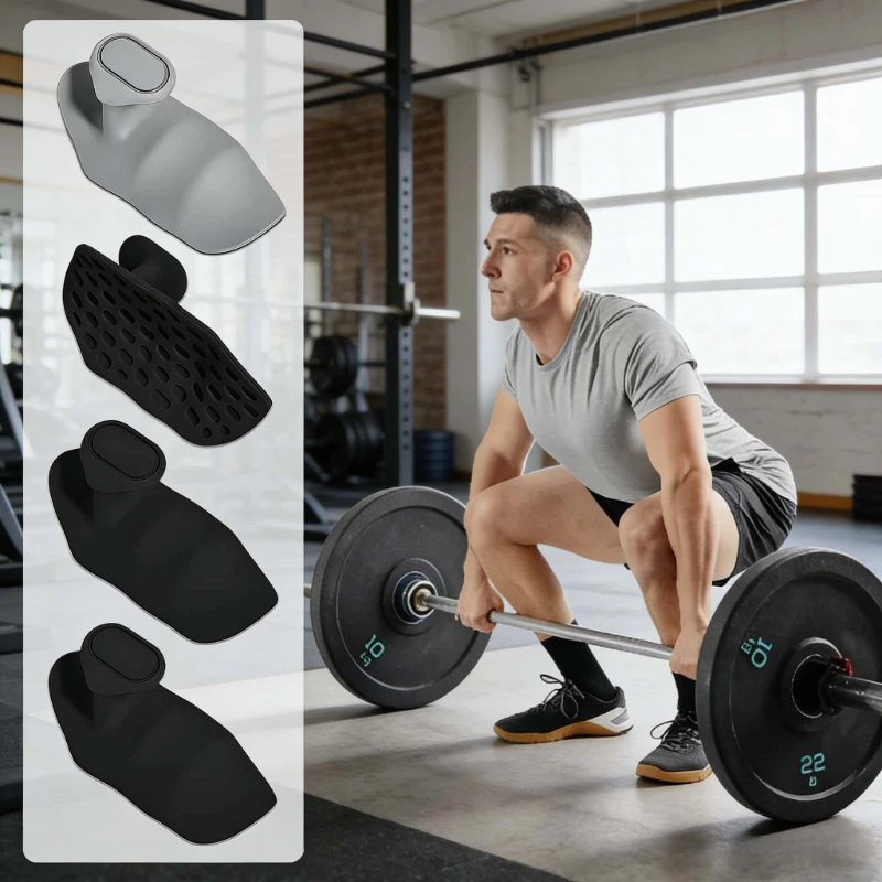 Fitness Anti-Rutsch Schweißabsorbierende Handflächenschoner für Gym Fitness Ergonomische Schnellverschluss Silikon Trainingshandschuhe Unisex GripPads