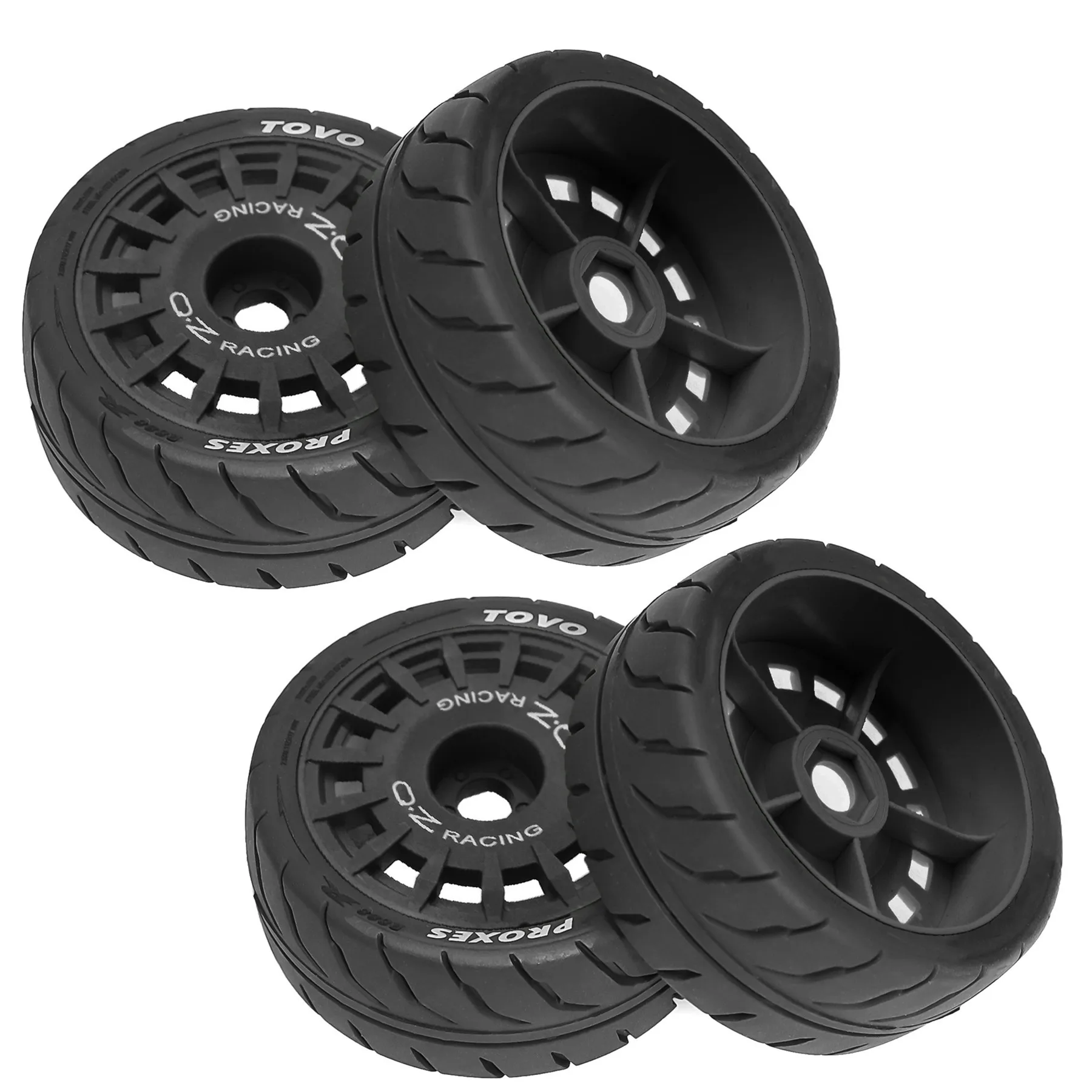 1:10 Rennwagenreifen 68 mm Reifen 12 mm Sechskant für 1/10 RC On Road Car Tamiya TT01 TT02 XV01 XV02 PTG-2 HSP HPI Kyosho Upgrade-Teile