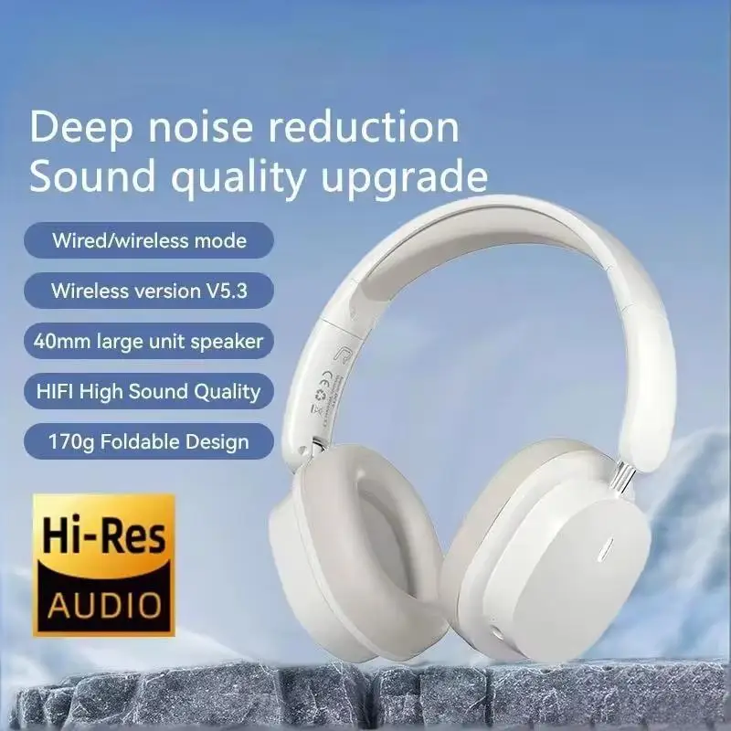 2026 Neuer Faltbarer Kopfhörer Kabellose Bluetooth-Ohrhörer Kopfmontierte Geräuschunterdrückende Ohrhörer Sport-Kopfhörer mit Mikrofon Musik-Headphones Image