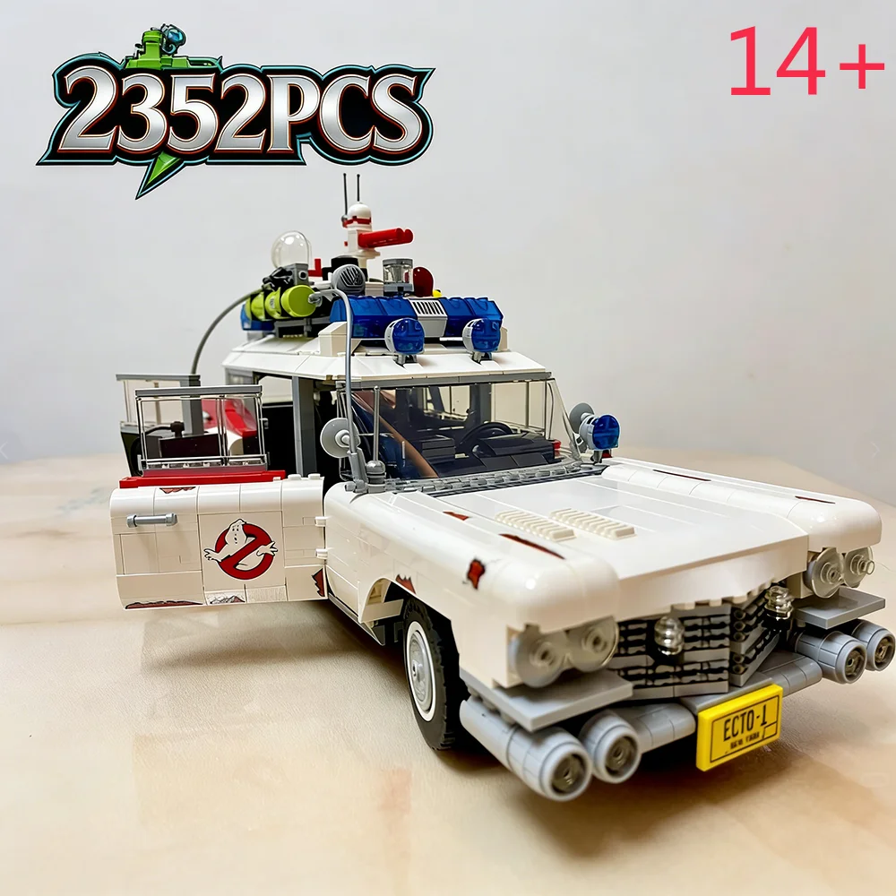 moc 2352-teiliges NEUES Ghostbuster Ecto-1 Baustein-Automodell Ausstellungsmodelle für Kinder und Erwachsene Spielzeug Halloween Weihnachtsgeschenke 10274 Image