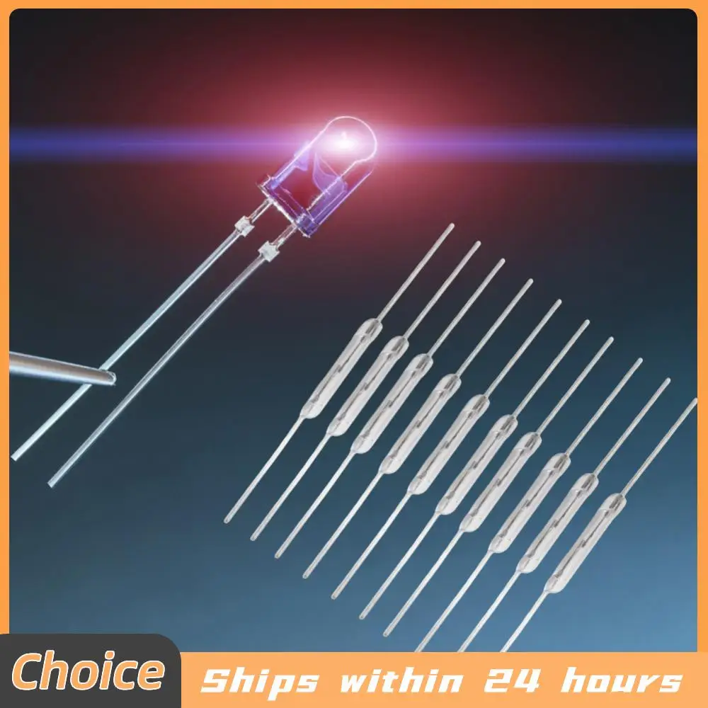 10 Stück N/O Reed-Schalter, vibrationsbeständig, normalerweise offener magnetischer Induktionsschalter, DIY magnetische Reed-Schalter für Arduino Image