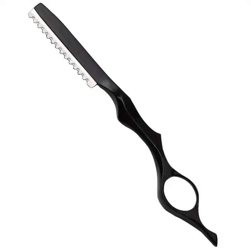 1Pcs Haar Ausdünnung Rasierer Mit Klinge Professionelle Luftfahrt Aluminium Salon Barber Rasierklingen Friseur Cutter Messer C0001A Image