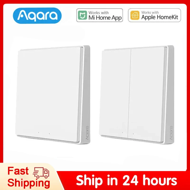 Aqara Smart Wandschalter D1 Zigbee Wireless Key Lichtschalter Taste Fernbedienung Smart Home für Mi Home HomeKit APP Image