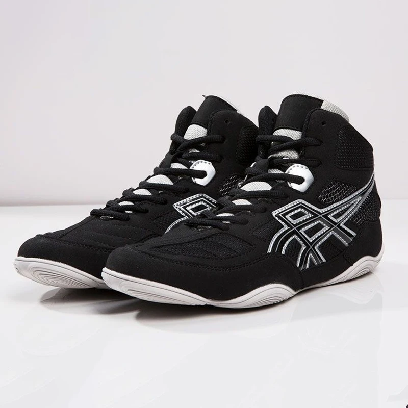 Neue Männer Frauen Wrestling Schuhe Größe 33-45 Leichte Boxing Sneakers Kid Gym Training Kampf Stiefel Schwarz Blau