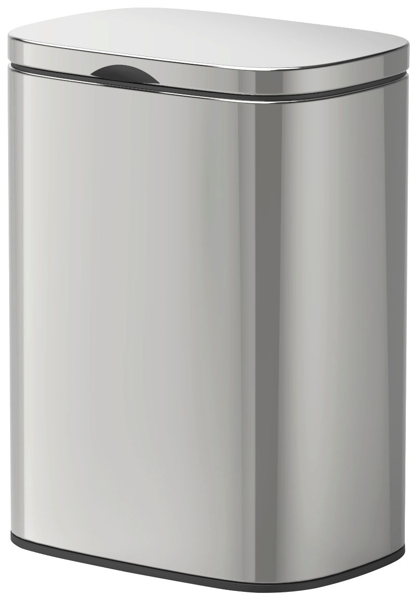 Kosmetikeimer WENKO "Sare", silber (silber glänzend), B:21,5cm H:29,5cm T:19cm, Edelstahl, Mülleimer, Kosmetikeimer, zur Befestigung an der Wand, 5 Liter