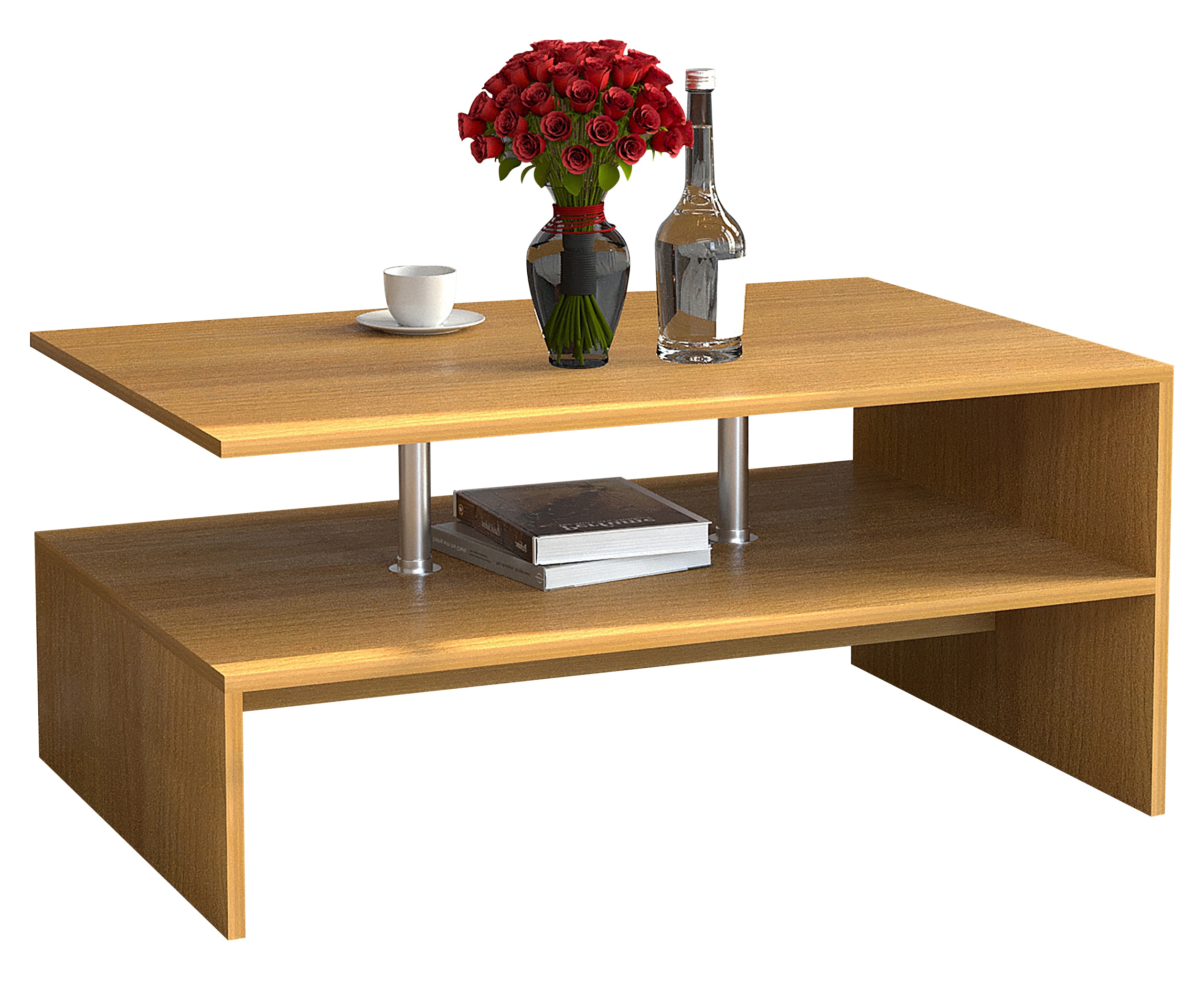 Couchtisch VCM "Holz Sofatisch Couchtisch Wohnzimmertisch Maliso L", buche, B:90cm T:60cm, Tische, Couchtisch Eckige Couchtische