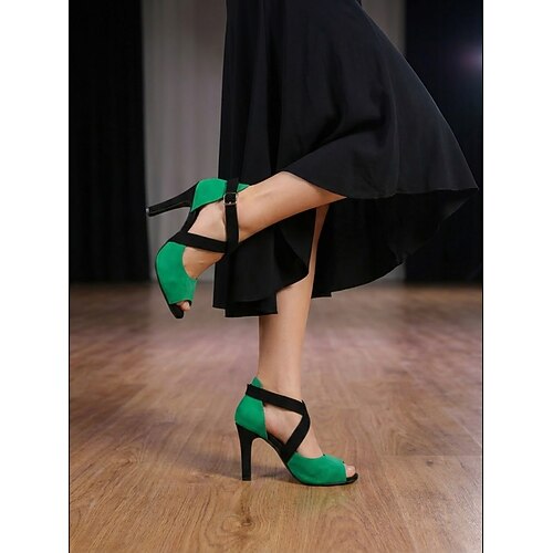 Professionelle Lateintanzschuhe für Damen – Tanzschuhe mit Absatz für Wettbewerbe und formelle Tanzveranstaltungen Image