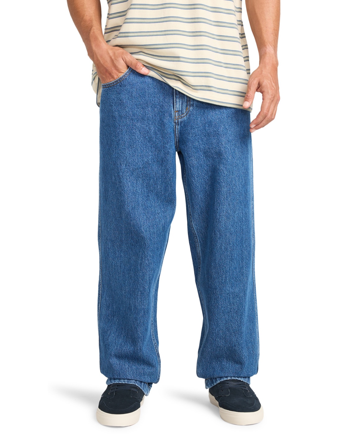 Straight-Jeans BILLABONG "Gold Coast Denim", Herren, Gr. 31SM, ocean wash, Obermaterial: 80% Walkfrottier, 20% Walkfrottier;, Jeans Straight-Jeans