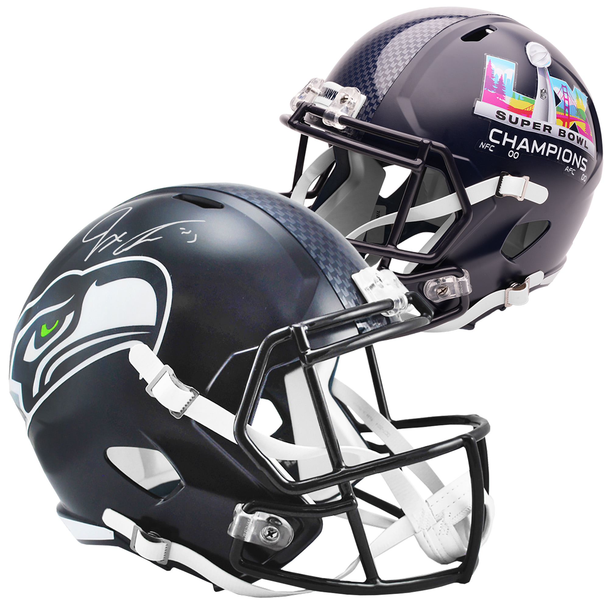 "Jaxon Smith-Njigba Seattle Seahawks signierter Riddell Speed ​​Replica Helm der Super Bowl LX Champions" Image