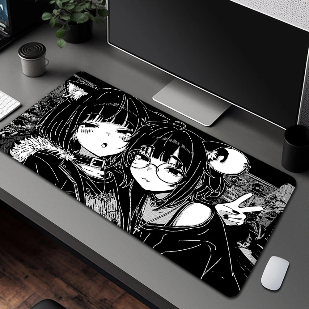 Großes Mauspad, großes Büro, rutschfestes Computer-Mauspad, XXL-Gummi-Mauspad, Tastatur-Schreibtischunterlage mit Rastkante, 900 x 400 mm, Tischsets Image