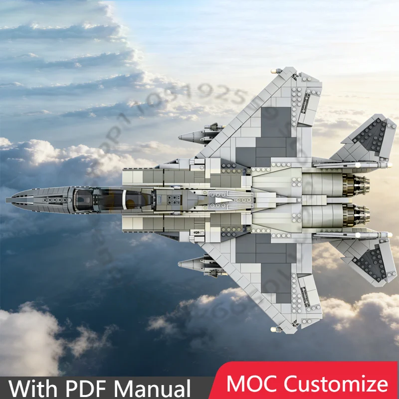 1712-teiliges Kriegsserien-Set F-15C/E MOC Anpassbare Modulare Bausteine Lehrreiches Einfaches Design Ziegelstein-Modell DIY Jungen Montage-Spielzeug Geschenk Image