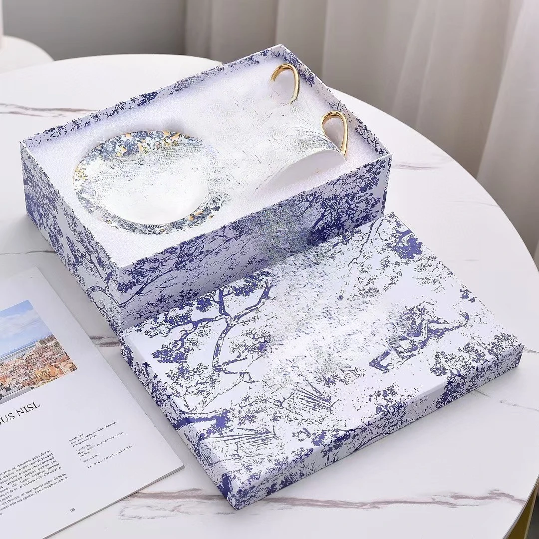 Hortensien-Serie Einzel-Teeservice mit Doppelbecher und Untertasse für Nachmittagstee, Café und Büro Image