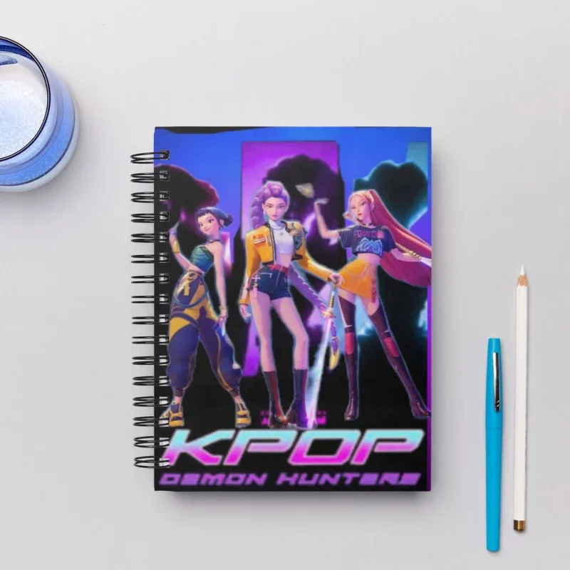 K-Pop Demons Hunters Anime Kawaii Notizbuch Schüler-Handkonto-Stickerbuch Nachrichtenbuch Kinder-Tagebuch Malbuch Image
