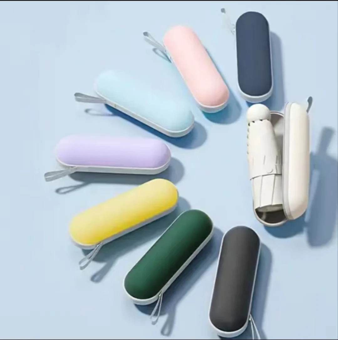 Reiseschirm schirm Pakt leichte tragbare automatische starke wasserdichte Falt schirme mit 6 Rippen verstärkt Auto Open Close Image