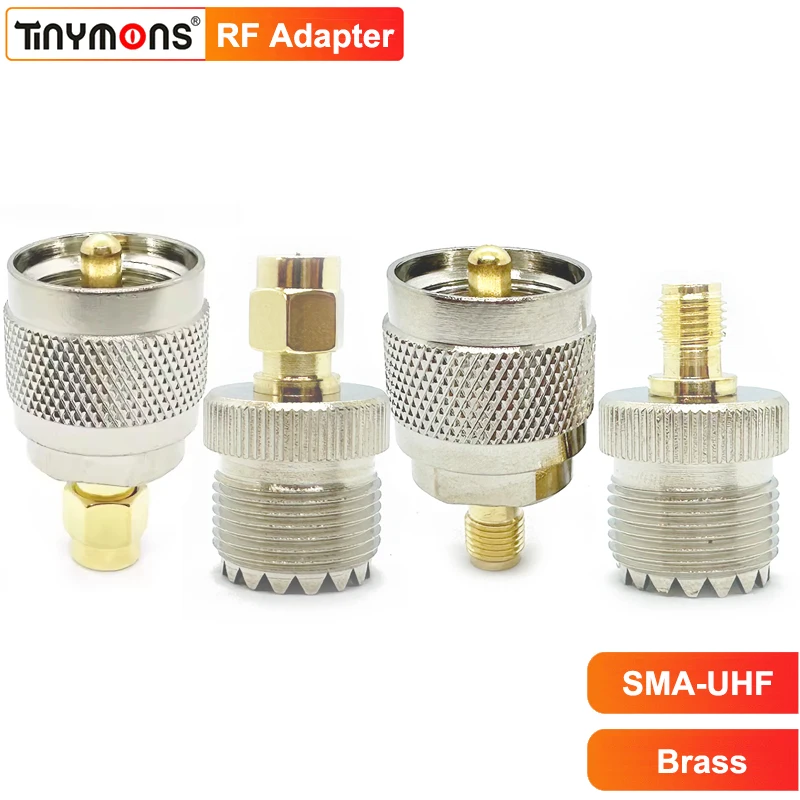 SMA UHF Koaxial-Adapter-Set PL-259 SO239 Stecker Buchse auf SMA Koaxialstecker Verlustarm für CB-Funk Image