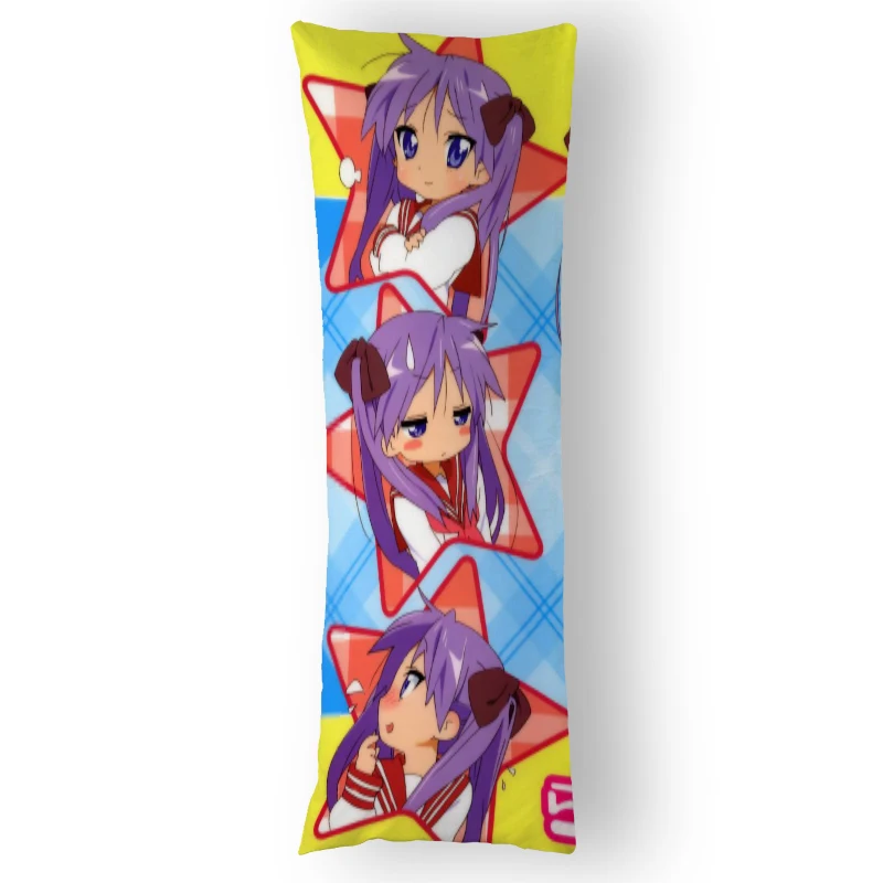 NEUE Lucky Star Anime Kissenbezug Umarmung Satin Kissenbezug Almohada Anime Körper Kissen Fall Kissen Abdeckung 35X100cm60X20 0cm 1,11 Image