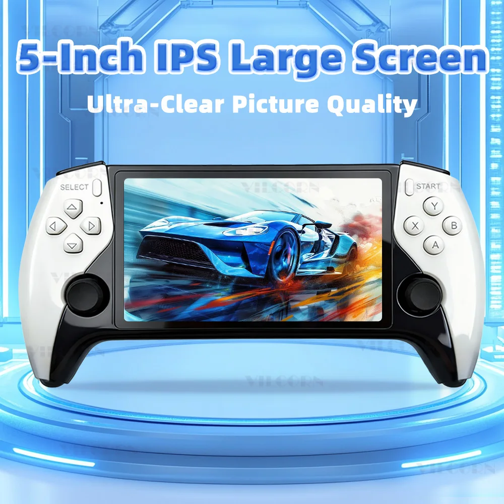 Tragbare Handheld-Spielkonsole 5 Zoll großer Bildschirm Game Player für PS1 GBA MAME Unterstützung FHD zu TV Retro Game Machine Geschenk Image