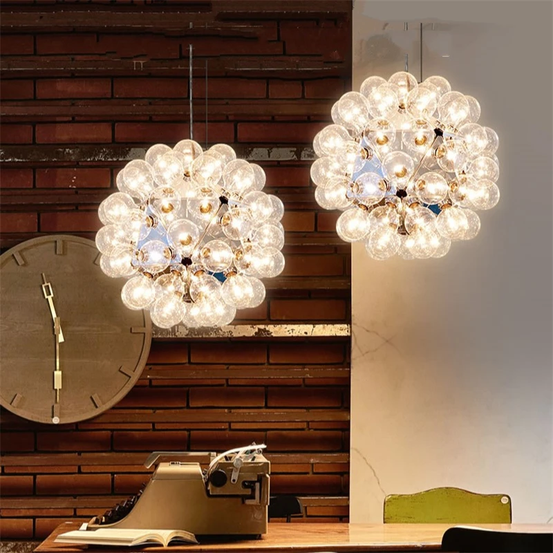 Nordic Klarglas Blase Lampe Designer Taraxacum Lampe für Schlafzimmer Wohnzimmer Bar Villa Dekor LED Esstisch Hängelampe Image