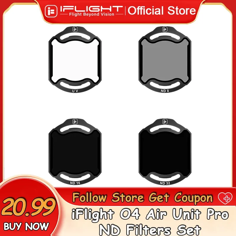 iFlight O4 Air Unit Pro ND Filter Set für DJI O4 Pro Air Unit UV Filter ND8 ND16 ND32 Neu Image