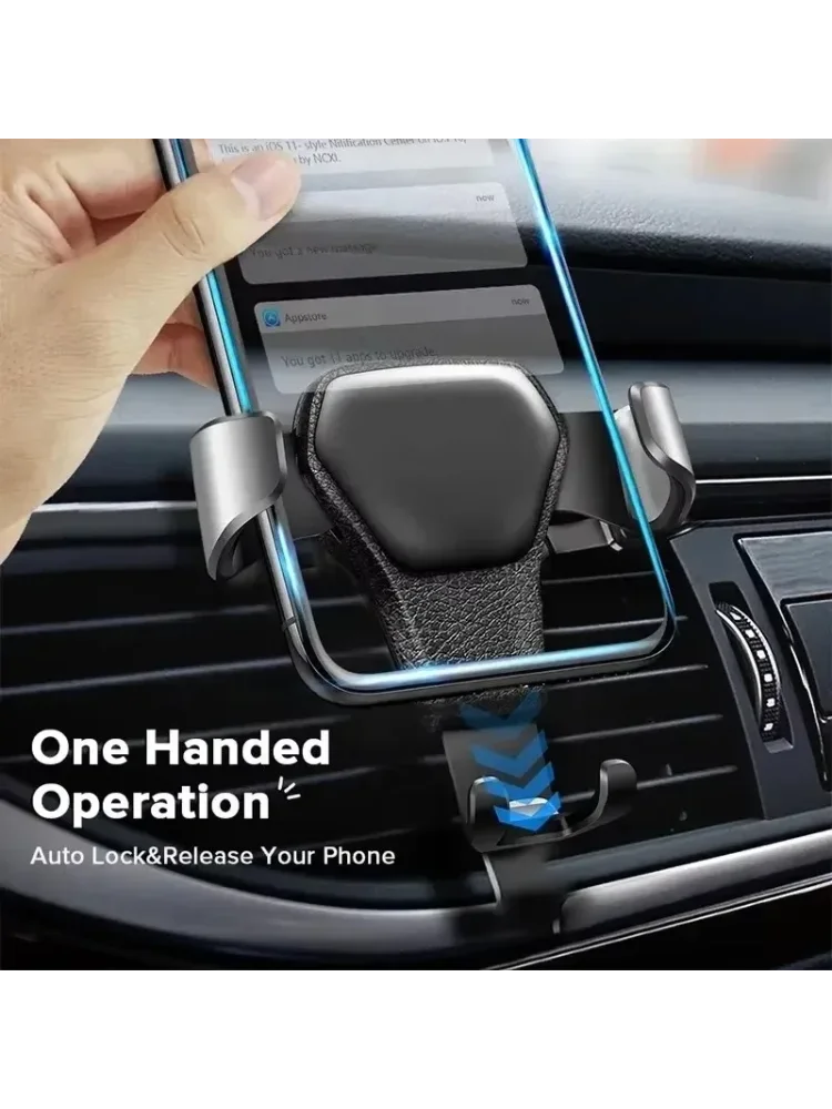Schwerkraft Auto Telefon Halter auto Air Vent Clip Halterung telefon Stehen Auto Locking Auto GPS Navigation Halterung Für iPhone Xiaomi Samsung Image