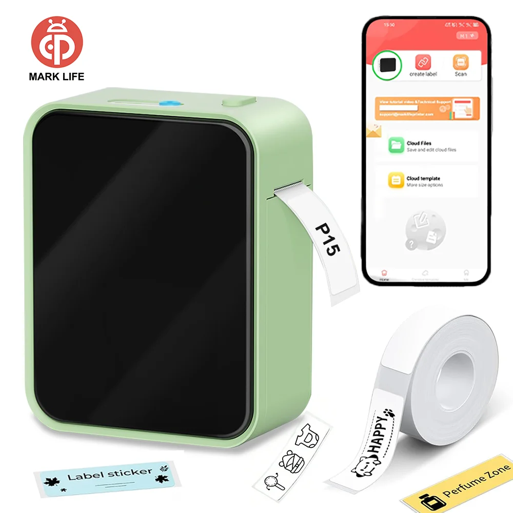 Marklife Thermo-Etikettendrucker D110 B21 P15 Mini tragbarer Bluetooth-Klebeetikettendrucker für Geschenk/Diy Creative/Markierung Image