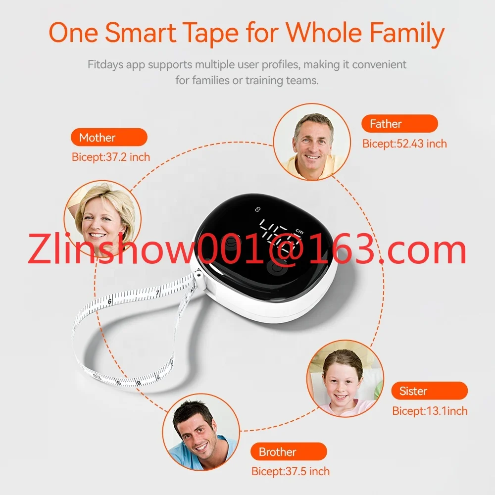 ER307UWB Hochwertiges, wasserdichtes Maßband mit Logo, individuelle Maßbänder für die Körpermessung Image