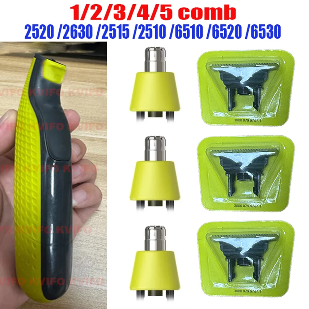 NEUES Ersatzset für Elektroschneider-Rasierer für OneBlade, kompatibel mit QP2520 QP2530 QP2630 QP6510 QP6520 QP2523 – neues Modell Image