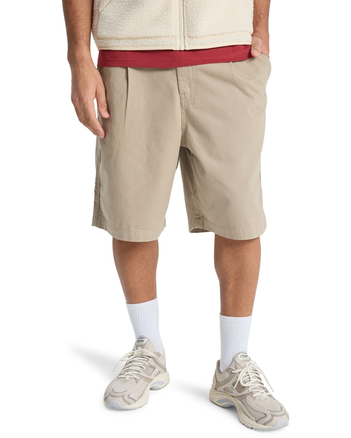 Shorts QUIKSILVER "Urban Chill 22", Herren, Gr. M, seneca rock, Obermaterial: 100% Walkfrottier;, Hosen Shorts