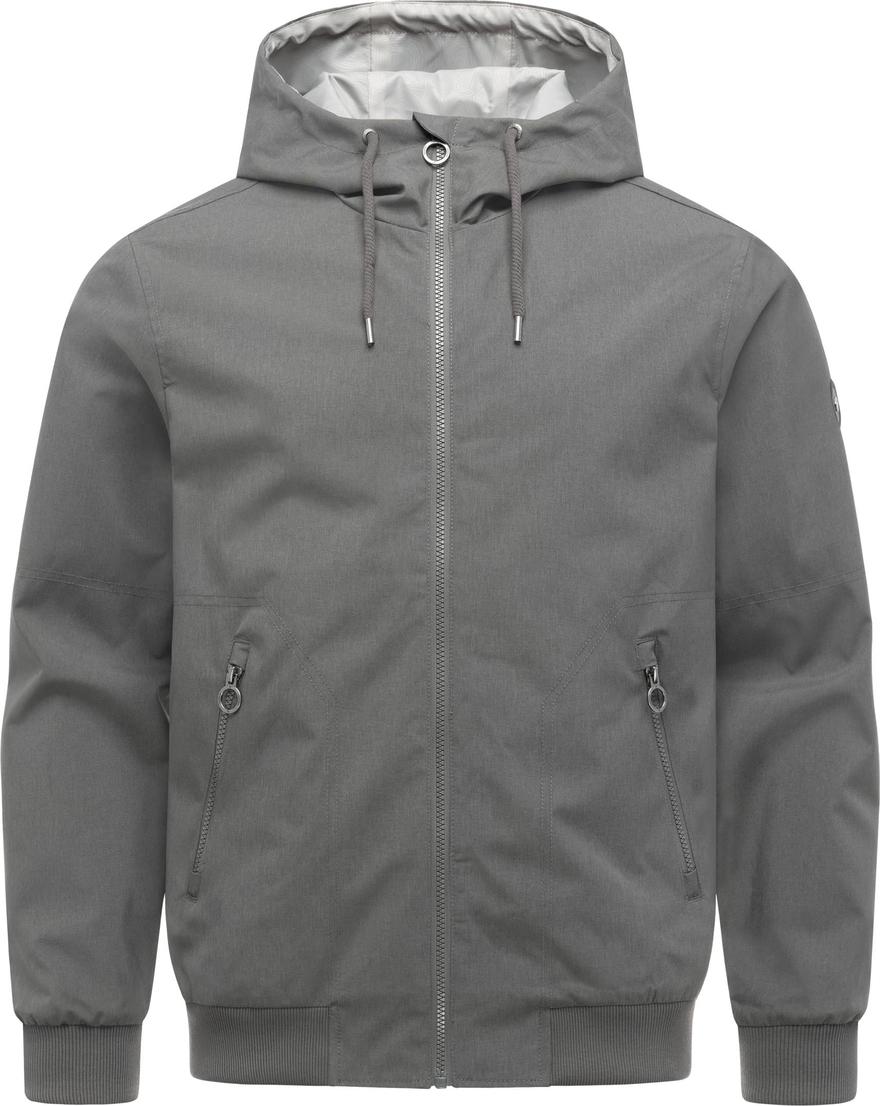 Outdoorjacke RAGWEAR "Stuartt Summer YOUMODO", Gr. M (50), grau, Obermaterial: 100% Polyester; Innenfutter: 100% Polyester, gerade hüftbedeckend, hoch geschlossener Ausschnitt, Ärmel ohne Ärmelschlitz Rippstrickbündchen, Jacken Outdoorjacke,...