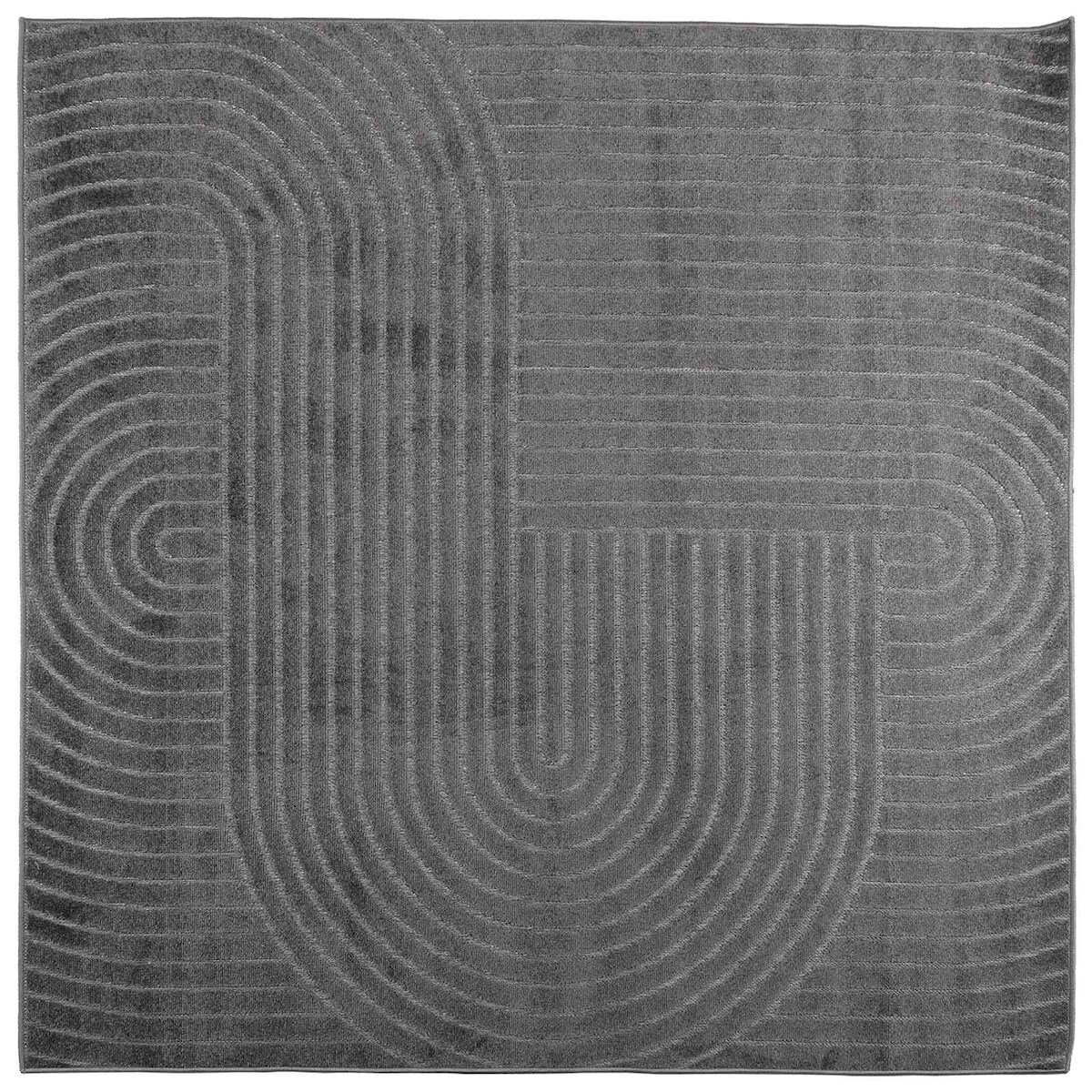 vidaXL Bereichsteppiche HUARTE Anthrazit 200 x 200 cm Polyester Image