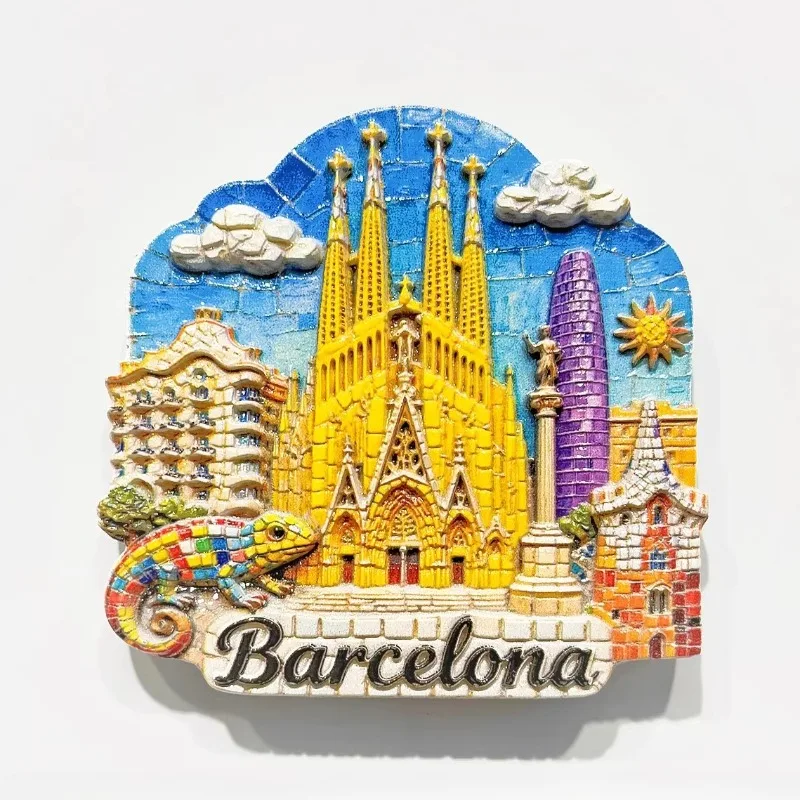 Spanien Barcelona Kühlschrankmagnete Teneriffa Reiseandenken Benidorm Valencia Madrid Park Güell Kühlschrankmagnete Geburtstagsgeschenke Image
