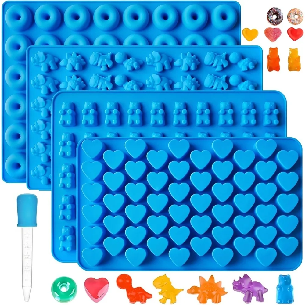 1 Stück Silikonform für Süßigkeiten mit 1 Pipette, DIY-Form für weiche Süßigkeiten, Geleeform-Set, wiederverwendbare Backform für Süßigkeiten, Küchenwerkzeug Image