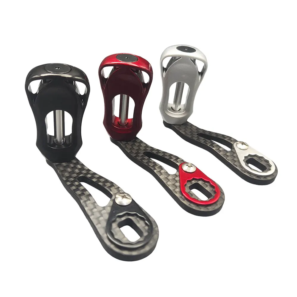Kleiner, leichter Kohlefaser-Baitcasting-Rollenhebel für Light Game Fishing – Ersatzteil für Angelrollen Image