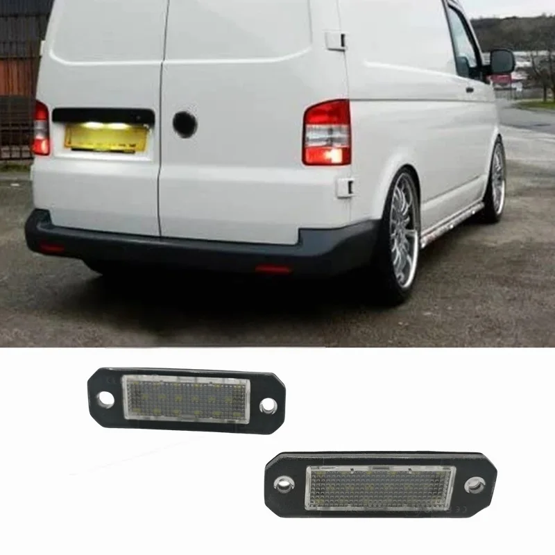 2 Stücke Fehlerfreie Weiße LED Kennzeichenbeleuchtung Kennzeichenleuchte Für VW Transporter T5 2003-2015 T6 Für Caddy 2004-2017 Image